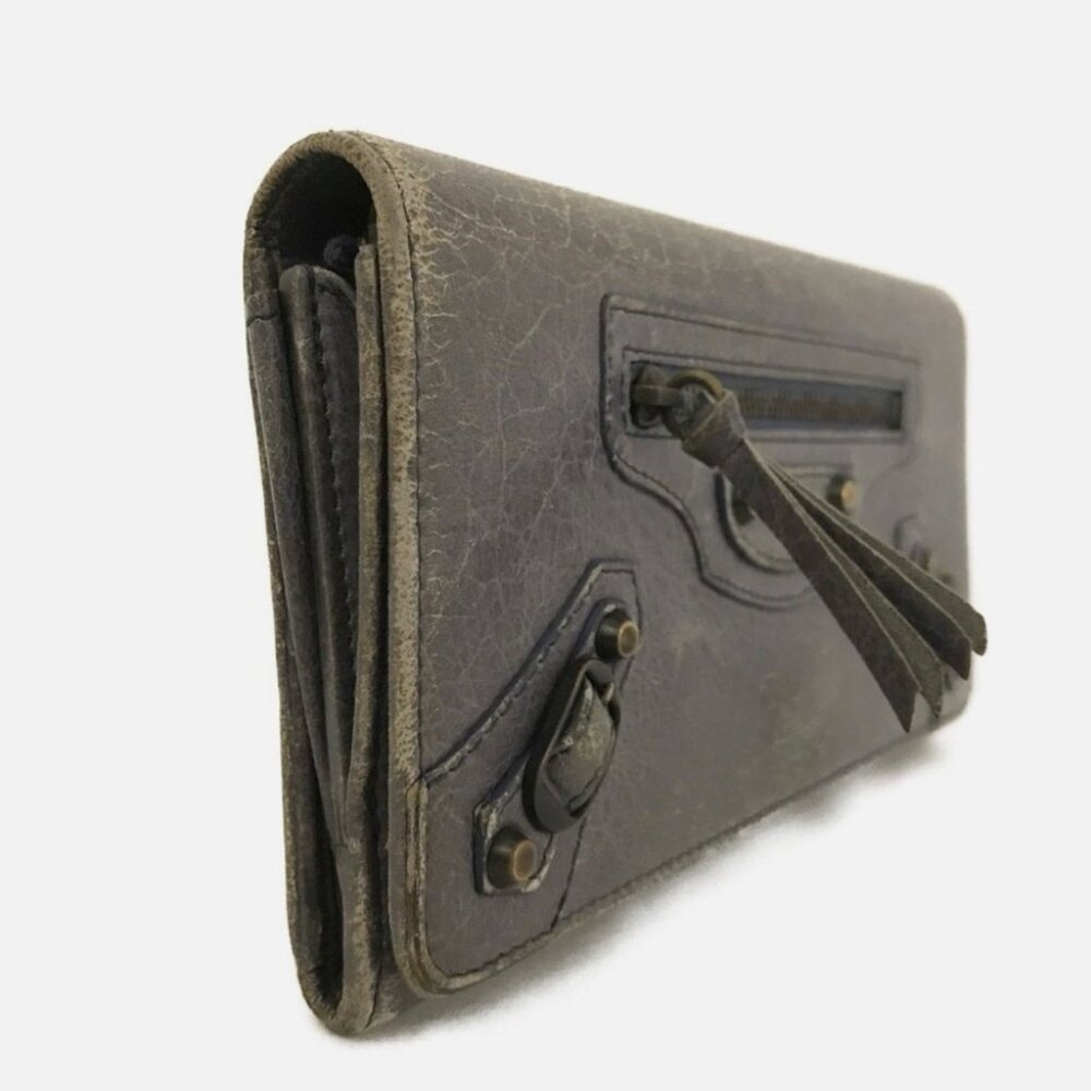 BALENCIAGA Classic Continental Leather Long Bifold Wallet Excellent Condition - Picture 2 of 8